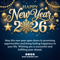 Purple Joyful Happy New Year 2026 Instagram Post template