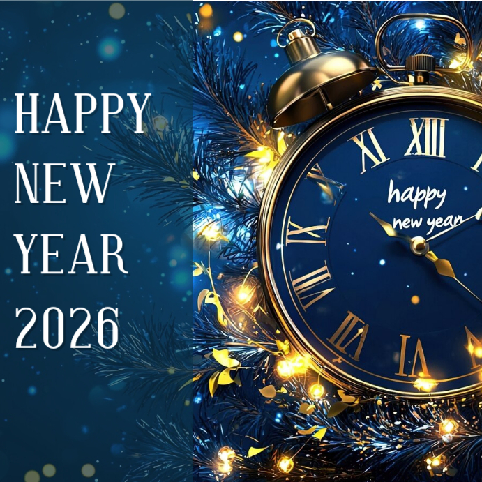 Purple Joyful Happy New Year 2026 Instagram Post Modelo | PosterMyWall