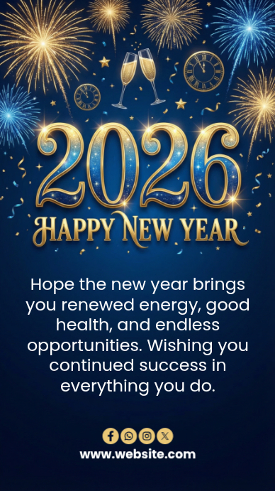 Copy of Purple Joyful Happy New Year 2026 Instagram Story | PosterMyWall
