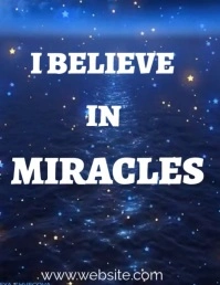 Purple Joyful I Believe In Miracles Flyer (us Letter) template