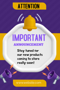 important announcement notice Template | PosterMyWall
