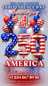 Purple Joyful Independence Day Celebration Digital Display Video template