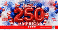 Purple Joyful Independence Day Celebration Facebook Shared Image Video template