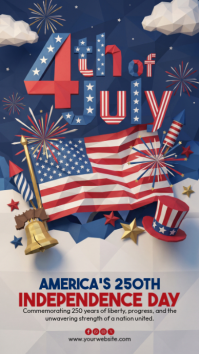 Purple Joyful Independence Day Celebration Instagram Story Instagram-verhaal template