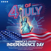 Purple Joyful Independence Day Celebration Square Video 方形(1:1) template