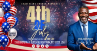 Purple Joyful Independence Day Church Event Facebook Shared Image Video template