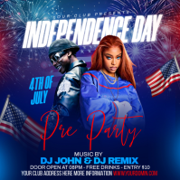 Purple Joyful Independence Day Party Instagram Post template