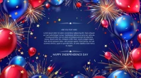 Purple Joyful Independence Day Twitter Post template