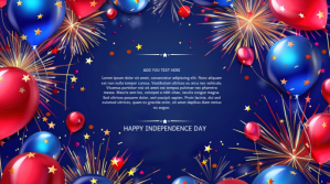 Purple Joyful Independence Day Twitter Post Wpis na Twittera template