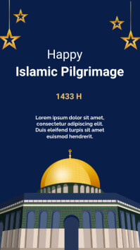 Purple Joyful Islamic Pilgrimage Flyer Templa Template | PosterMyWall