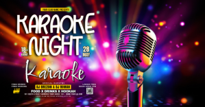 Purple Joyful Karaoke Night Event Facebook Shared Image template