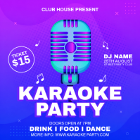 Purple Joyful Karaoke Party Instagram Post template