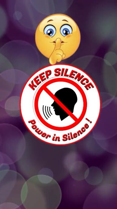 Purple Joyful Keep Silence Video Mobile Size Whatsapp Status template