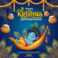 Roxo Krishna Janmashtami Instagram na Post Template