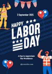 Purple Joyful Labor Day 2025 A2 template