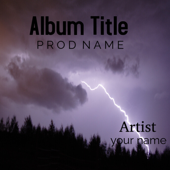 Copy of Purple Joyful Lightning Album Cover | PosterMyWall