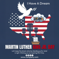 Purple Joyful Martin Luther King Jr Instagram Post template