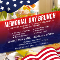 Purple Joyful Memorial Day Brunch Instagram Post template