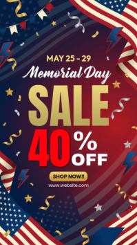 Purple Joyful Memorial Day Sale Instagram Story Indaba yaku-Instagram template
