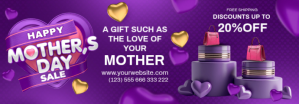 Purple Mother's Day Sale Tumblr Banner Template