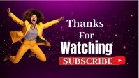 Purple Joyful Mp4 Video Of Thanks For Watching Online Design Flyer/template  Youtube Thumbnail