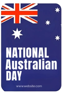 Purple Joyful National Australian Day  Pinterest Graphic template