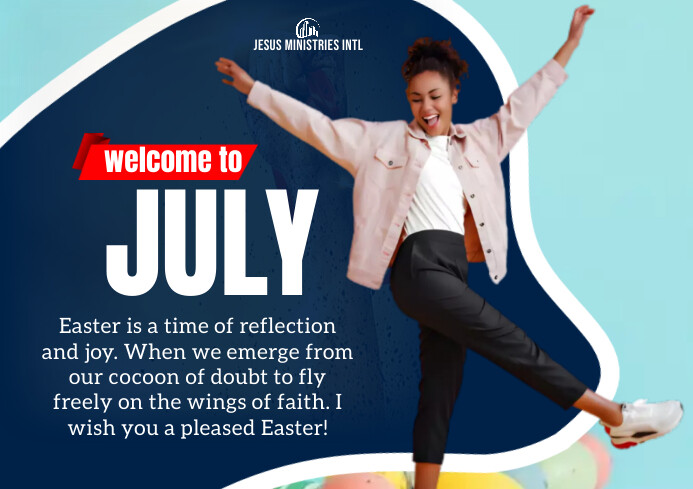 Purple Joyful New Month A2 template