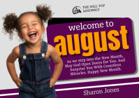 Purple New Month Celebration A3 Template