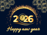 Purple Joyful New Year ,  Happy New Year Yard Sign ป้ายสนาม template