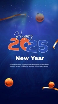 Purple Joyful New Year Instagram Reel template