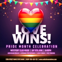 Purple Joyful Pride Month Celebration Instagram Post template