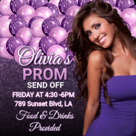 Purple Joyful Prom Send Off Instagram Post template