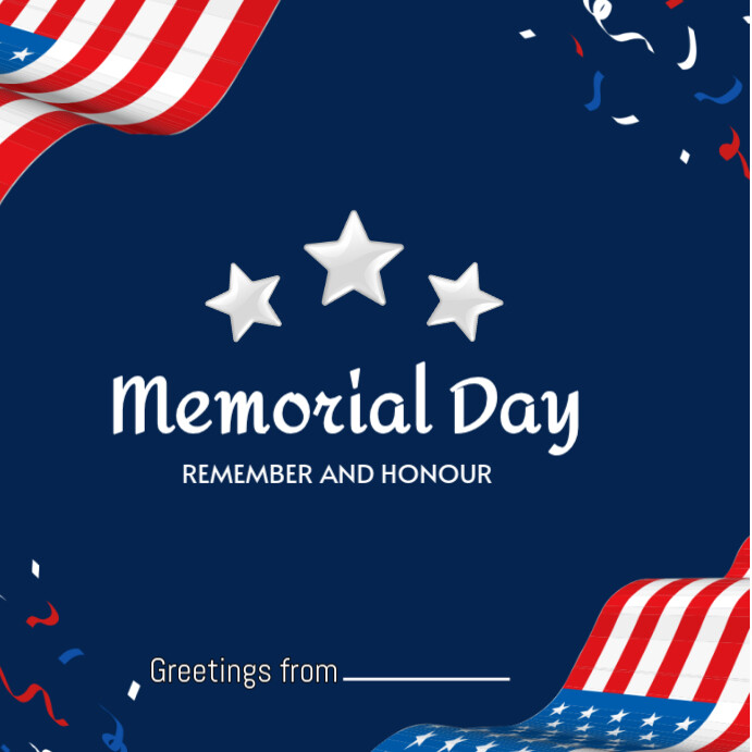 Purple Joyful Red And Blue Minimalist Memorial Day Instagram Post Instagram Post template