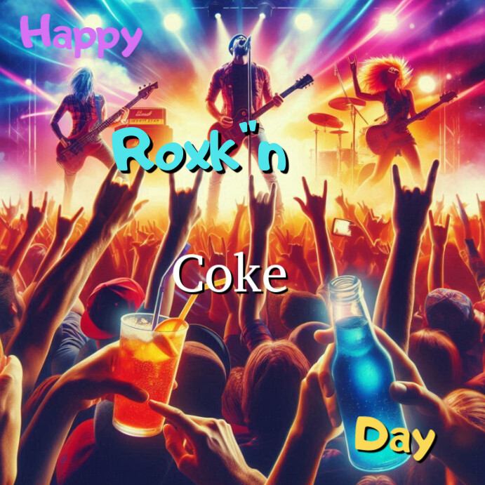 Copy of Purple Joyful Rock Coke Day Instagram Post | PosterMyWall