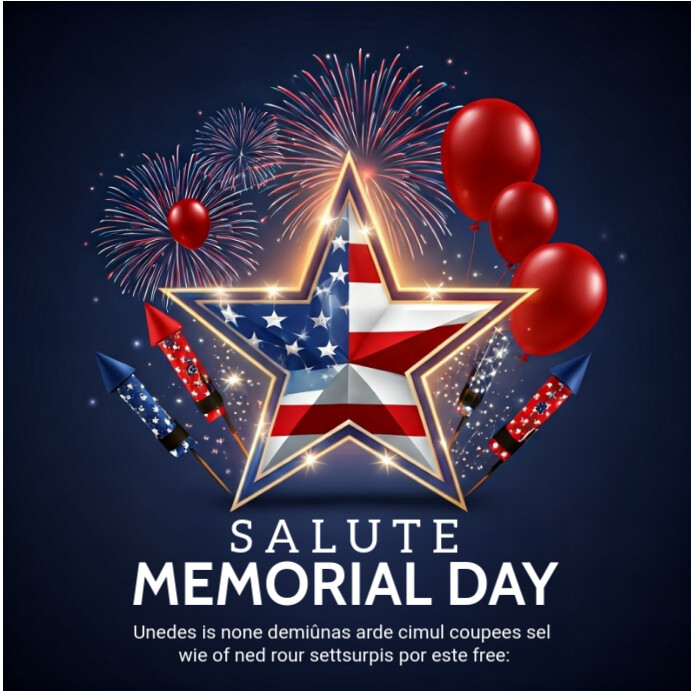 Copy of Purple Joyful Salute Memorial Day Instagram Post | PosterMyWall