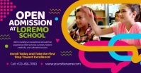 Purple Joyful School Open Admission Facebook template