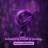 Purple Joyful Social Media Teaser Template For An Upcoming Product, Campaign, Or Event Launch—design Сообщение Instagram