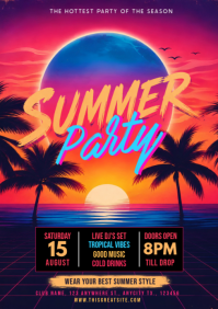 Morado Summer Party A4 Template