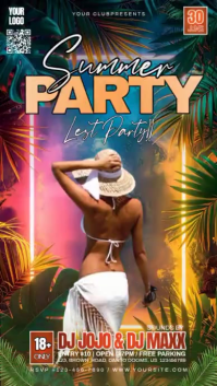 Purple Joyful Summer Party Instagram Story Video Instagram-Story template