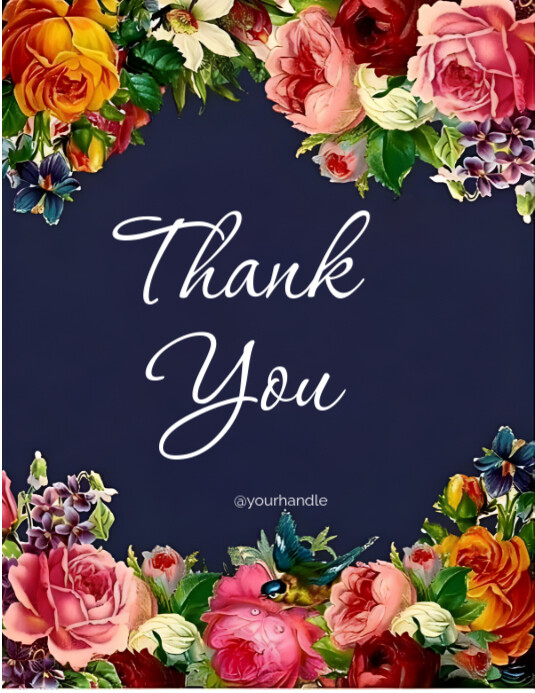Copy of Purple Joyful Thank You Flyer (us Letter) | PosterMyWall