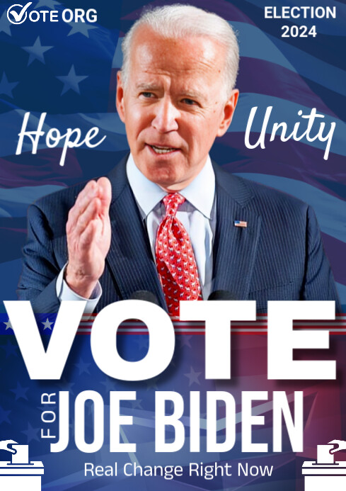 Purple Joyful Us Election 2024 A4 Template | PosterMyWall