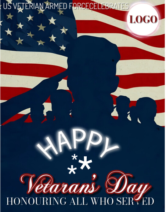 Purple Joyful Veterian Day Poster/wallboard template