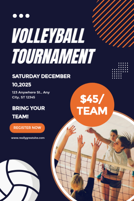 Purple Joyful Volleyball Poster Template | PosterMyWall