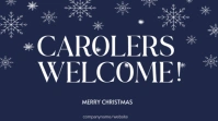 Purple Joyful Welcome To Christmas Carol Church Twitter Post template