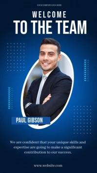 Purple Joyful Welcome To The Team  Instagram Story template