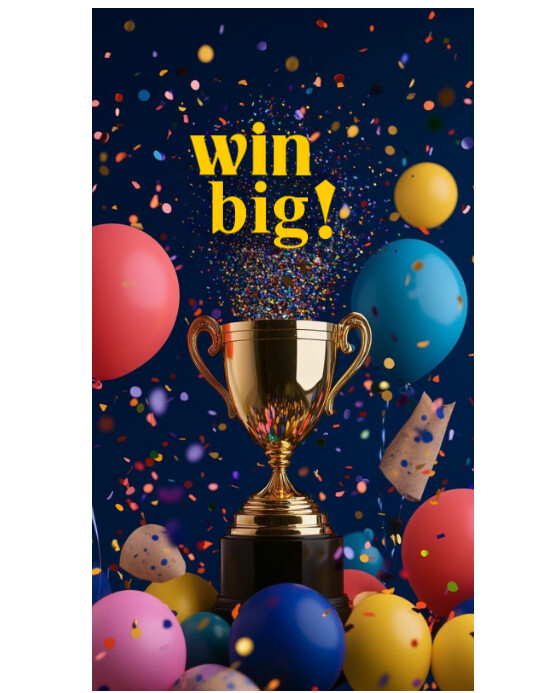 Purple Joyful Win Big  Flyer (us Letter) template