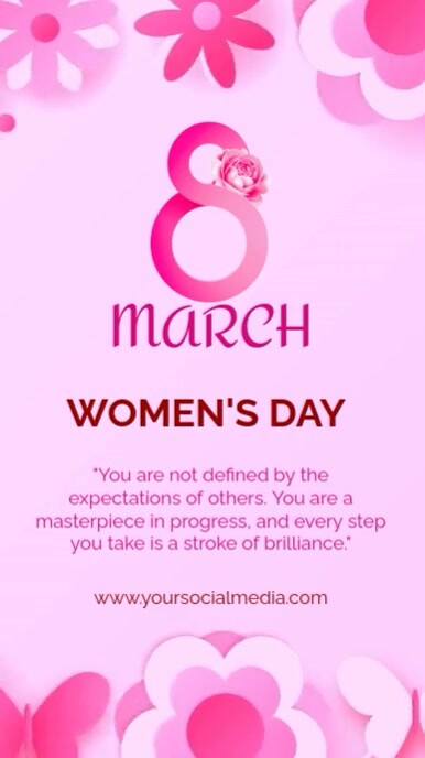 Purple Joyful Women Day Instagram Story template