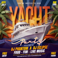 Purple Joyful Yacht Party Instagram Post Iphosti le-Instagram template