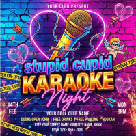 Purple Karaoke Night Event Instagram Post Video template