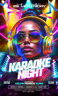 Purple Karaoke Night Flyer Us Legal template